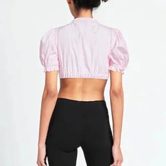 La Semaine Paris Pink Gingham Top Size 36 - Picture 4 of 9